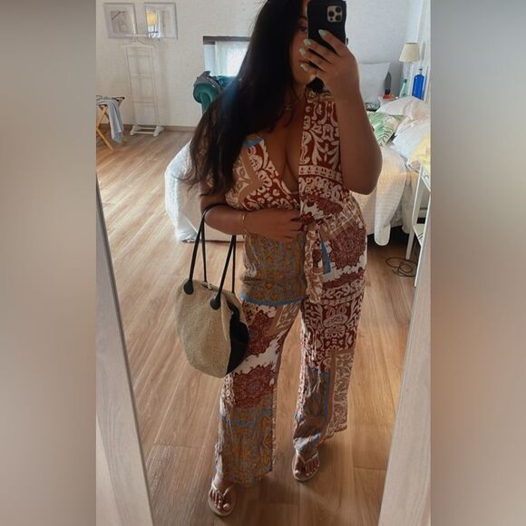 Boho  printed jumpsuit - Picture 1 of 8